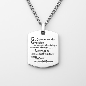 Stainless Steel Men Womens Jewelry Military Tag cu cuvinte Inspiration Dog Tags Pendant